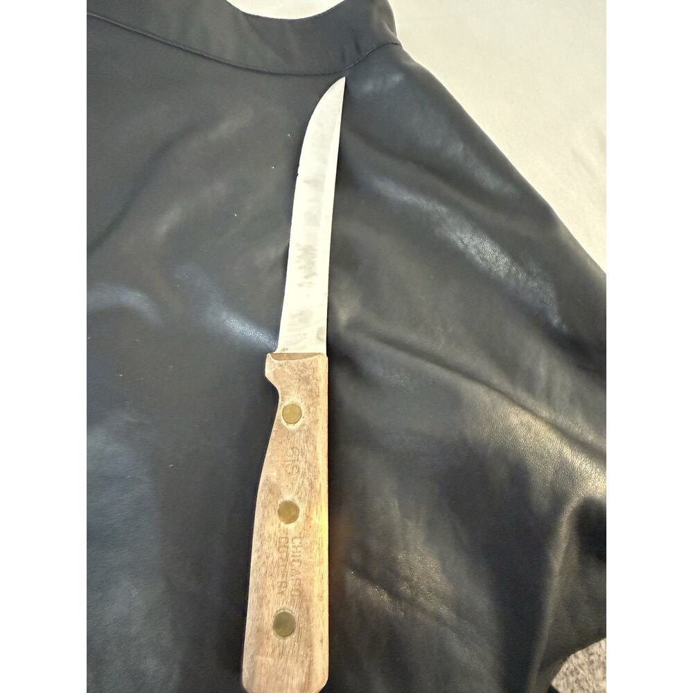 Vintage Chicago Cutlery 61S Wooden Handle Used
